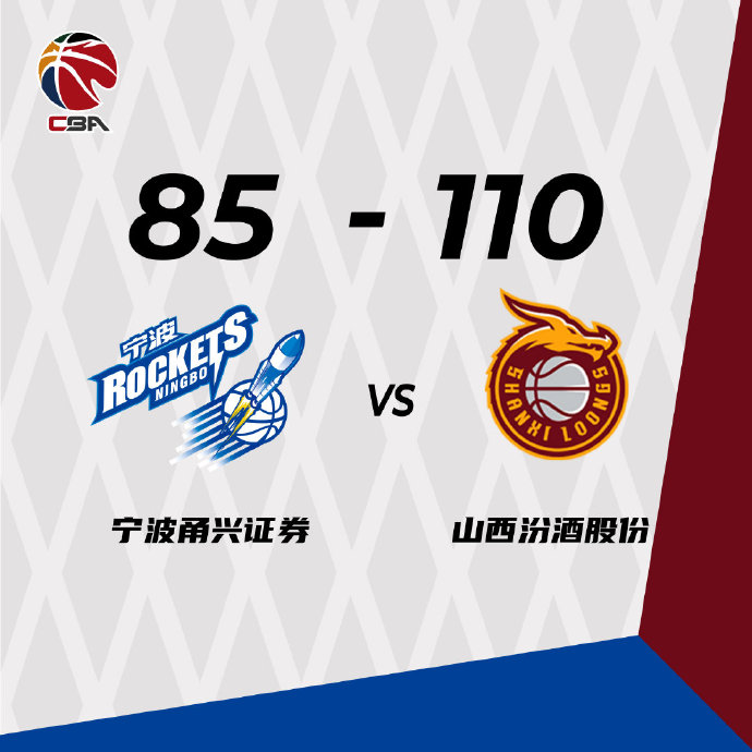 山西110-85轻取宁波 闫鹏飞21+9 马振翔21分 宁鸿宇17+5