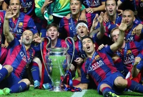 <a href=/football/barcelona/ target=_blank class=infotextkey>巴萨</a>获得14/15赛季欧冠冠军
