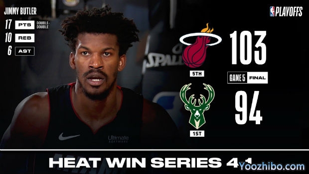 <a href=/basketball/heat/ target=_blank class=infotextkey>热火</a>胜<a href=/basketball/bucks/ target=_blank class=infotextkey>雄鹿</a>4-1晋级东决！