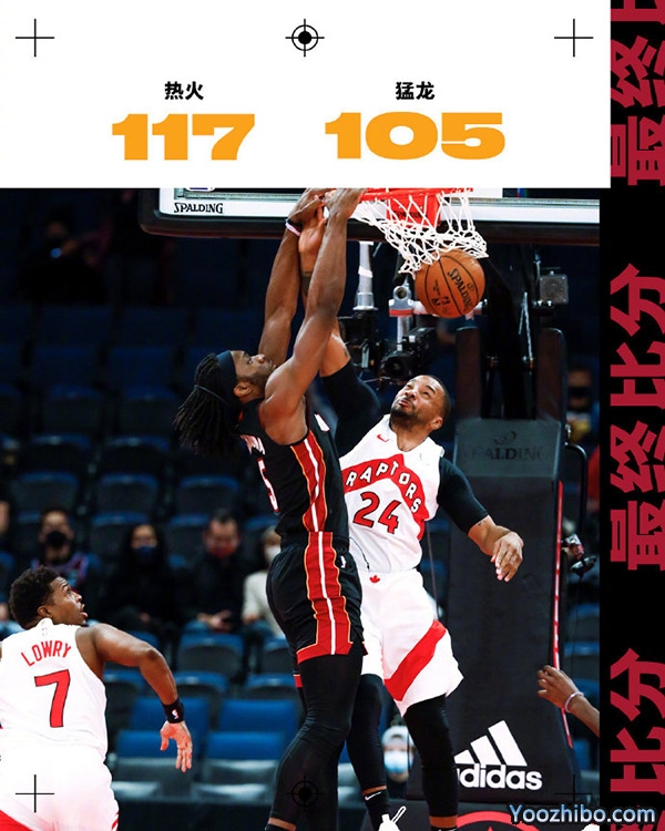 <a href=/basketball/heat/ target=_blank class=infotextkey>热火</a>以117-105击败了<a href=/basketball/raptors/ target=_blank class=infotextkey>猛龙</a>
