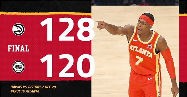 <a href=/basketball/hawks/ target=_blank class=infotextkey>老鹰</a>128-120战胜<a href=/basketball/pistons/ target=_blank class=infotextkey>活塞</a>